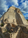 Pyramid of the Magician, Mayan Archaeological Site, Uxmal, Yucatan State, Mexico Photographic Print