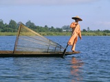 Fisherman, Inle Lake, Shan State, Myanmar (Burma), Asia Photographie par Sergio Pitamitz