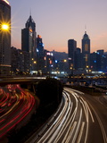 City Skyline With Ifc Tower at Dusk, Hong Kong, China, Asia Photographic Print by Charles Bowman