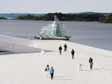 Floating Art Iceberg on the Waterfront in Oslofjord, Oslo, Scandinavia, Europe Photographic Print by Christian Kober