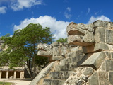 The Snake's Head in Ancient Mayan Ruins, Chichen Itza, UNESCO World Heritage Site, Yucatan, Mexico Photographic Print