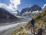 Mer De Glace Glacier, Mont Blanc Range, Chamonix, French Alps, France, Europe Photographic Print by Christian Kober