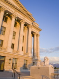 Lion Sculpture on the State Capitol Building, Salt Lake City, Utah, USA Photographic Print by Richard Cummins