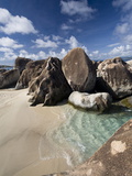 Large Eroded Granite Outcrops at the Baths in Virgin Gorda, British Virgin Islands, West Indies Photographic Print by Donald Nausbaum