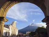 Cathedral and Volcan De Agua, 3765M, Antigua, Guatemala, Central America Photographic Print by Christian Kober