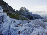 Blocks Being Cut in a Marble Quarry Used By Michaelangelo, Apuan Alps, Tuscany, Italy, Europe Photographic Print by Christian Kober