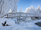 Wooden Footbridge in Winter, Oulanka National Park, Finland, Scandinavia, Europe Photographie par Guy Edwardes