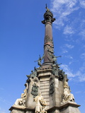 Columbus Monument in Port Vell, Barcelona, Catalonia, Spain, Europe Photographic Print by Richard Cummins