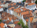 Aerial View of Bruges, Old Town, Bruges, Flanders, Belgium, Europe Photographic Print by Christian Kober