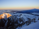 Sunrise, Shadow of Mont Blanc, Mont Blanc Range, Chamonix, French Alps, France, Europe Photographic Print by Christian Kober