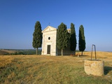 Vitaleta Chapel Near Pienza, Val D'Orcia, Siena Province, Tuscany, Italy, Europe Photographic Print by Sergio Pitamitz