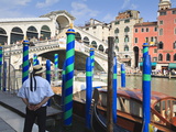 Rialto Bridge and Gondolier, Grand Canal, Venice, UNESCO World Heritage Site, Veneto, Italy, Europe Photographic Print by Amanda Hall
