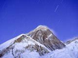 Stars Above Mount Everest, 8850M, Solu Khumbu Everest Region, Sagarmatha National Park, Himalayas Photographic Print by Christian Kober