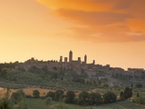 San Gimignano at Sunset, Siena Province, Tuscany, Italy, Europe Photographic Print by Sergio Pitamitz