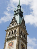 Clock Tower, Rathaus (City Hall), Hamburg, Germany, Europe Photographic Print by Christian Kober