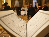 Koran in Lyon Great Mosque, Lyon, Rhone, France, Europe Photographic Print