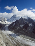 Mer De Glace Glacier, Mont Blanc Range, Chamonix, French Alps, France, Europe Photographic Print by Christian Kober