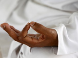 Yoga Class at Patanjali Yog Vidyapith, Haridwar, India, Asia Photographic Print