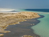Lake Assal Crater Lake in the Central Djibouti With Its Salt Pans, Afar Depression, Djibouti Photographie