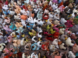 Crowd Waiting For the Aarti Ceremony on Har-Ki-Pauri Ghat in Haridwar, Uttarakhand, India, Asia Photographic Print