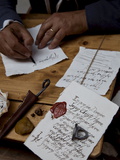 Ancient Style of Writing During An Historical Reenactment at Venice Arsenale, Venice, Veneto, Italy Photographic Print by Carlo Morucchio