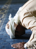 Muslim Man Praying, Dubai, United Arab Emirates, Middle East Photographic Print