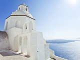 Greek Orthodox Church in Fira, Santorini (Thira), Cyclades Islands, Aegean Sea, Greece Photographic Print by Gavin Hellier