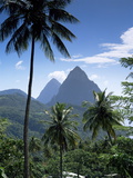The Pitons, St. Lucia, Windward Islands, West Indies, Caribbean, Central America Photographic Print