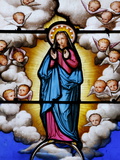 Stained Glass of the Virgin Mary in Saint-Louis Cathedral, Blois, Loir-Et-Cher, France, Europe Photographic Print