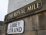 Street Signs, Royal Mile, Old Town, Edinburgh, Lothian, Scotland, Uk Photographic Print by Amanda Hall