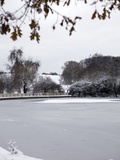 Frozen Pond, Hampstead Heath, London, England, United Kingdom, Europe Photographic Print by Michael Kelly