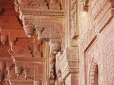 Carvings on Birbal Bhavan, Fatehpur Sikri, UNESCO World Heritage Site, Uttar Pradesh, India, Asia Photographic Print by Ian Trower