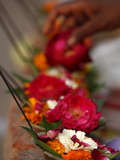 Diyas (Floral Floats With Incense), Rishikesh, Uttarakhand, India, Asia Photographic Print