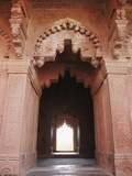 Doorway of Birbal Bhavan, Fatehpur Sikri, UNESCO World Heritage Site, Uttar Pradesh, India, Asia Photographic Print by Ian Trower