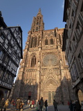 West Front of Notre-Dame Gothic Cathedral, From Rue Merciere, Strasbourg, Alsace, France, Europe Photographic Print