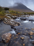 Mountains Shrouded in Low Cloud in An Autumn View of Glen Sannox, Isle of Arran, Scotland, Uk Photographic Print by Jon Gibbs
