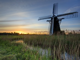 Sunrise at Herringfleet, Suffolk, England, Uk Photographic Print by David Wogan