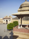 Courtyard in Amber Fort, Jaipur, Rajasthan, India, Asia Fotografie-Druck von Ian Trower