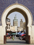 City Gate of Bab Boujeloud (Blue Gate), Medina, Fez (Fes), Morocco, North Africa, Africa Photographic Print