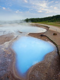 Geothermal Pools Close to Strokkur Geyser, Haukadalur, Iceland, Polar Regions Photographic Print by Guy Edwardes