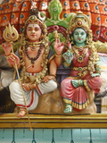 Close-Up of Shiva and Parvati Statues in Hindu Temple, France, Europe Photographic Print