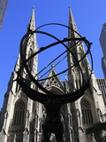 Statue of Atlas, Rockefeller Center, St. Patrick's Cathedral, Manhattan, New York City Photographic Print