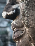 Detail of Stone Face on Towers in the Bayon Temple, Angkor Thom, Cambodia Photographic Print