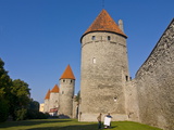 The Old City Walls of the Old Town of Tallinn, Estonia, Baltic States, Europe Photographic Print