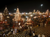 Har-Ki-Pauri Lit Up at Night During the Kumbh Mela, Haridwar, Uttarakhand, India, Asia Photographic Print