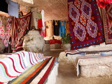 Display of Local Cloths and Carpets, Mides Oasis, Tunisia, North Africa, Africa Fotoprint van Dallas & John Heaton Display of Local Cloths and Carpets, Mides Oasis, Tunisia, North Africa, Africa Fotoprint van Dallas & John Heaton