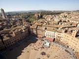 View of Piazza Del Campo From the Tower of Mangia, Siena, Tuscany, Italy, Europe Photographic Print by Oliviero Olivieri