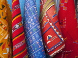 Carpets, Chefchaouen, Morocco, North Africa, Africa Fotoprint van Marco Cristofori