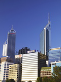 Skyscrapers in Downtown Perth, Western Australia, Australia, Pacific Fotografie-Druck von Ian Trower