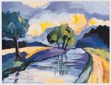 Landschaft bei Ekenstein Posters by Aukje Niemeijer-Boerema